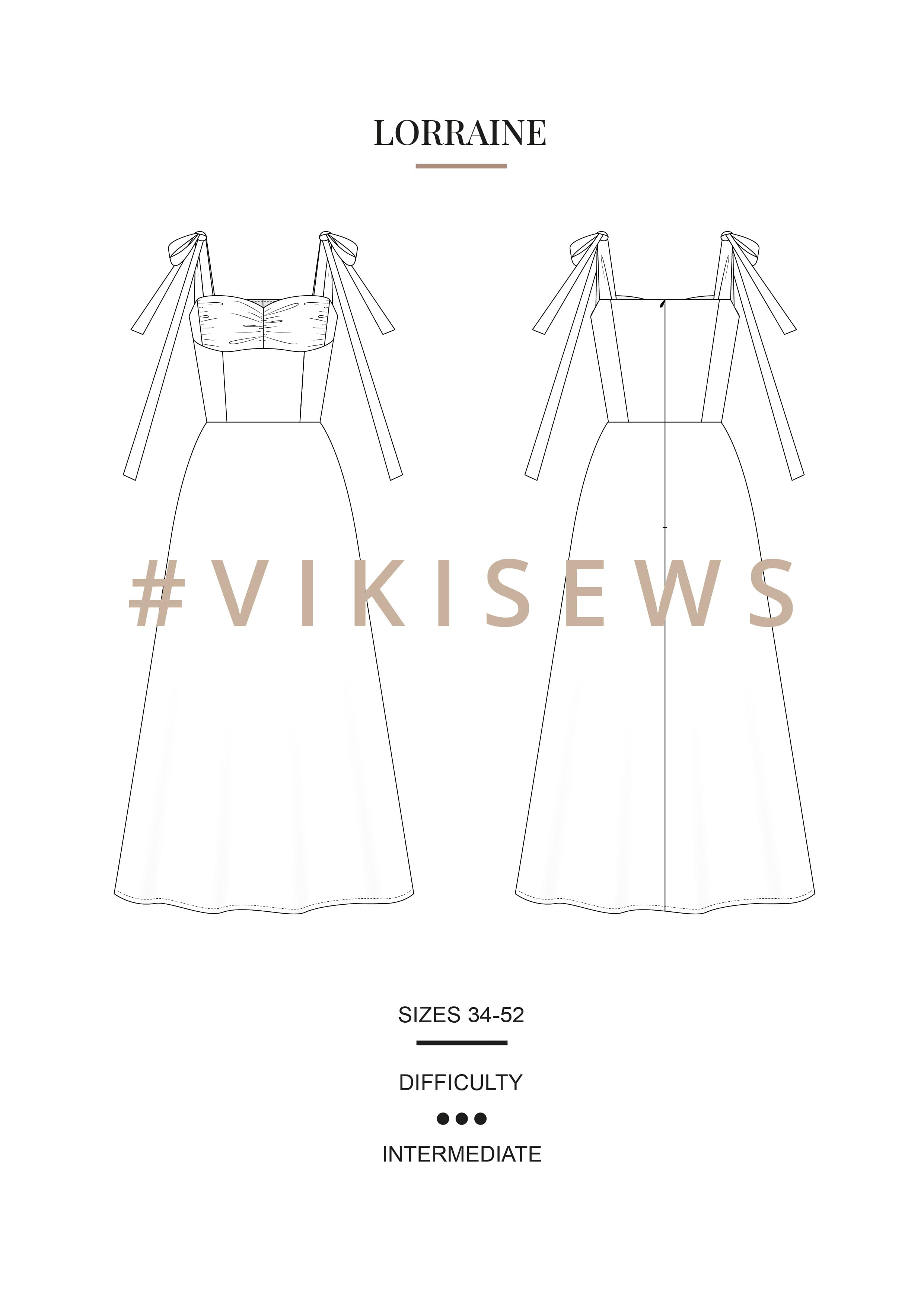 Patterns :: Women's patterns :: Dresses :: Vikisews Lorraine dress ...